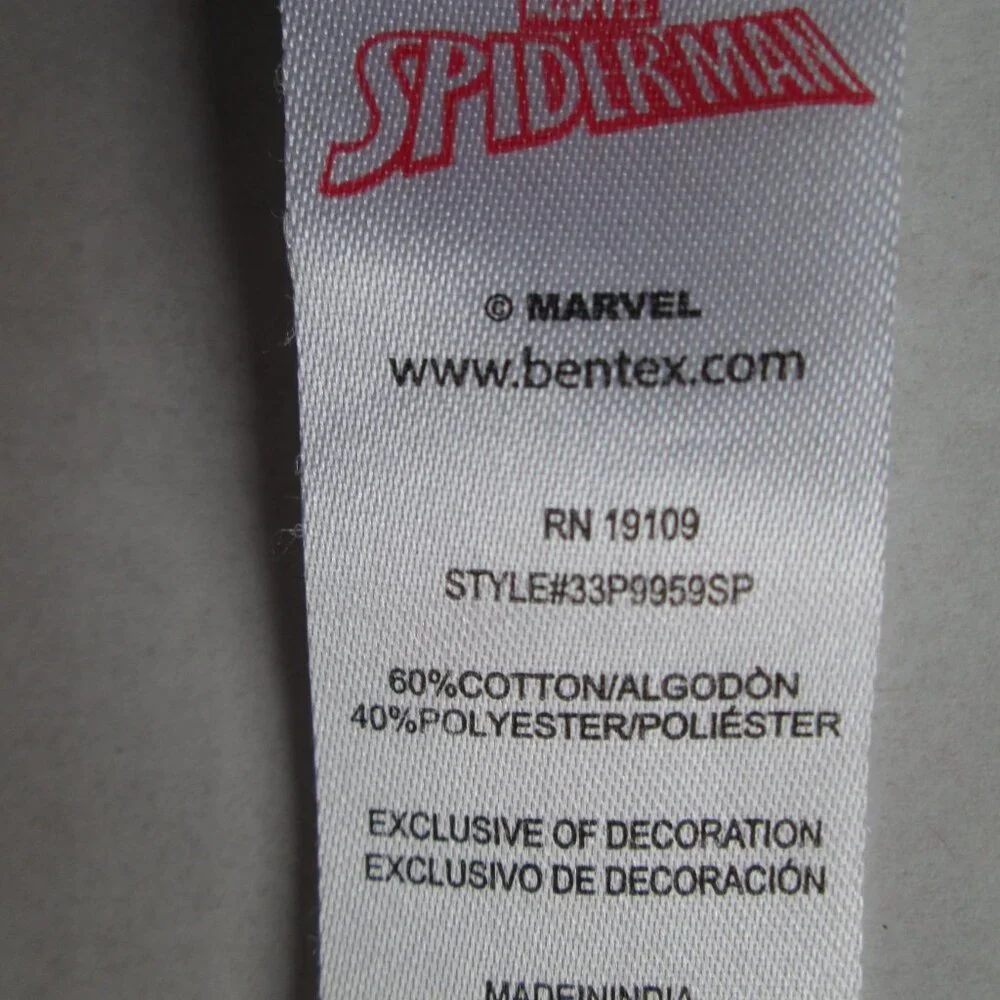 Marvel Spiderman Varsity Bomber Jacket Boys Sz 6 Graphic Print Blue White
